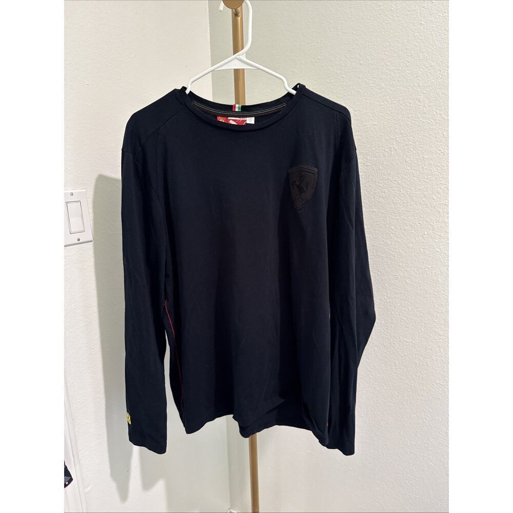 Ferrari x Puma Mens Scuderia Ferrari Sweater Long Sleeve Pullover v neck size XL